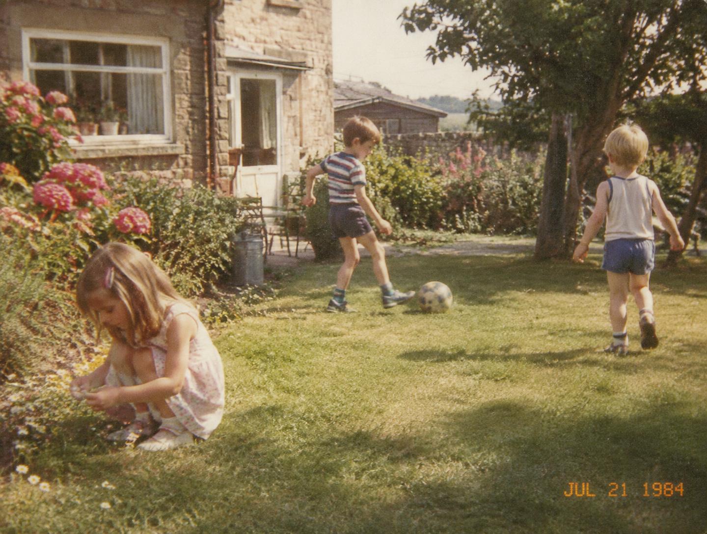 A summer afternoon in a grandmother's garden in 1984